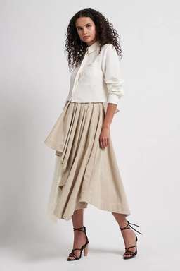 Aje Consonance Skirt White/Brown Size 4 for rent on The Volte - image 2