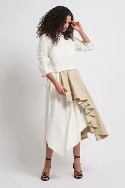 Aje Consonance Skirt White/Brown Size 4 for rent on The Volte - image 1