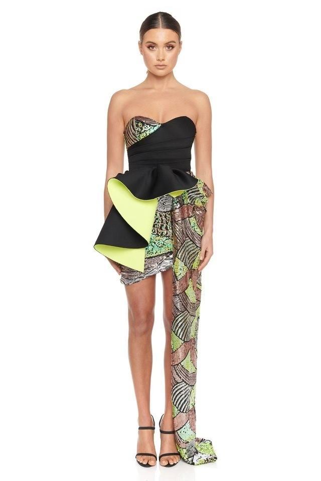 Eliya The Label Florence Dress Black Size 10 for rent on The Volte - main image