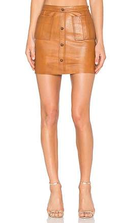 AJE Shrimpton brown mini skirt for rent on The Volte - image 2