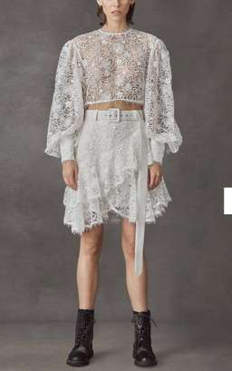 Leo Lin Immaculate Lace Crop Top White Size 8 for rent on The Volte - image 1