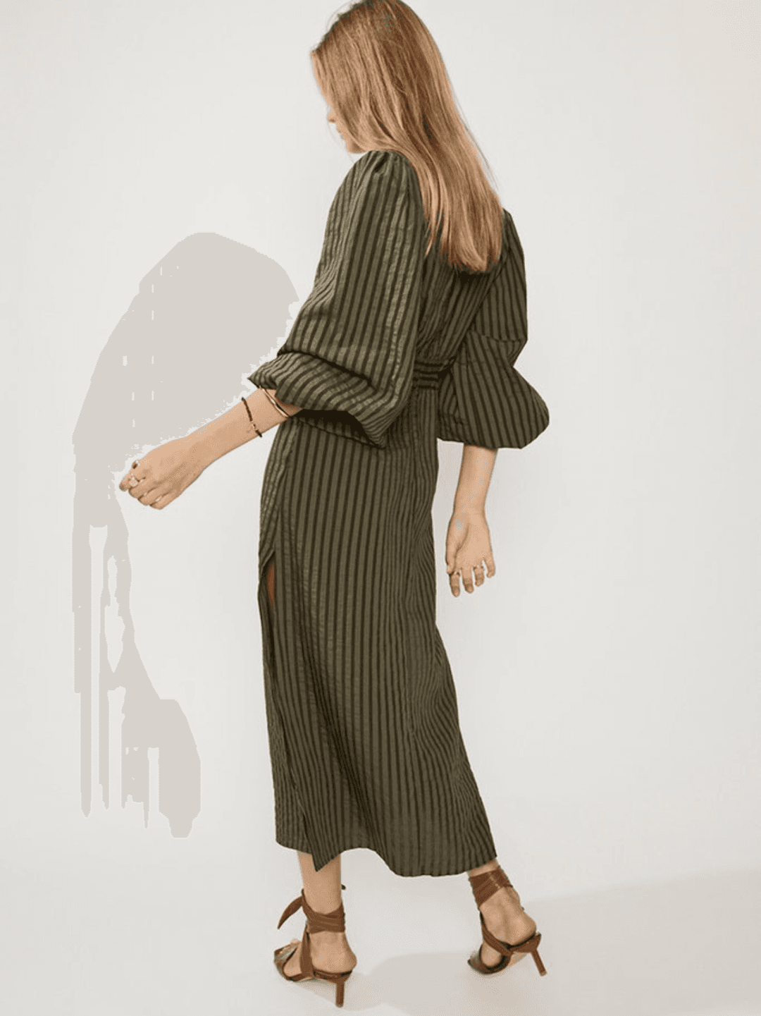 Suboo Queenie Cut Out Dress Olive Size 8 for rent on The Volte - main image