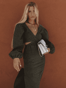 Suboo Queenie Cut Out Dress Olive Size 8 for rent on The Volte - image 4