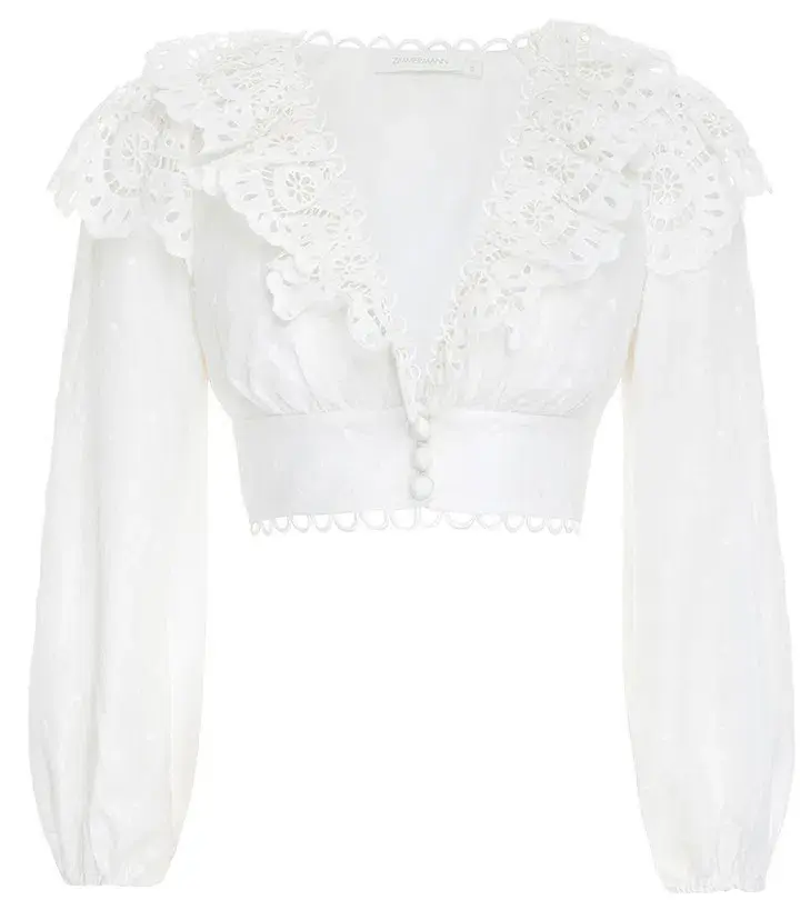 Zimmerman Bellitude Scallop Top White Size 8 for rent on The Volte - main image