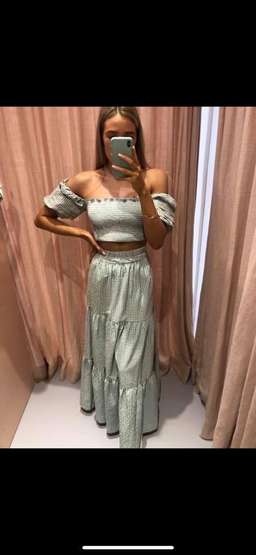 By Nicola Elderflower Top In Jade Check Size 6 for rent on The Volte - image 3