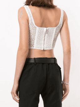 Dion Lee Lace Corset Top White Size 12 for rent on The Volte - image 2