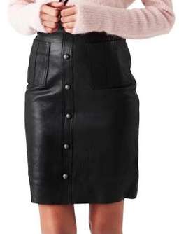 Aje Martin Leather Pencil Skirt Black Size 6 for rent on The Volte - image 2