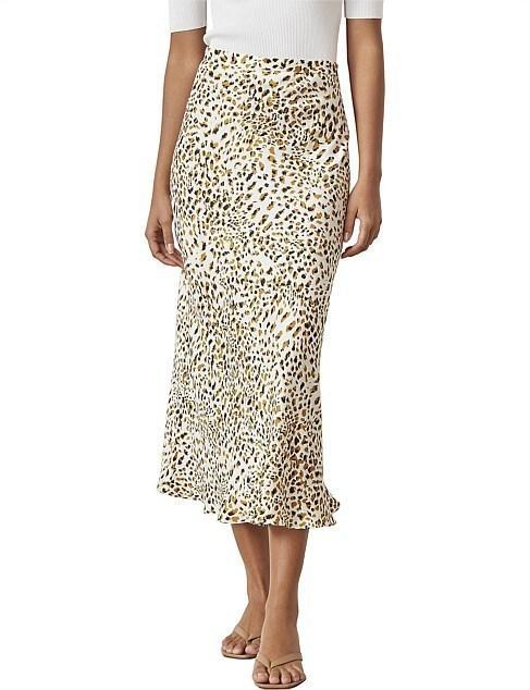 Bec & Bridge Catalonia Midi Skirt Leopard Print Size 10 for rent on The Volte - main image