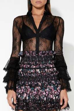 The Black Mirror Bodysuit sz 12 for rent on The Volte - image 1