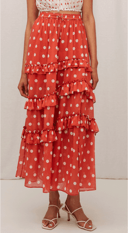 Steele Poppy Skirt & Matching Frenchi Top Set Size 10