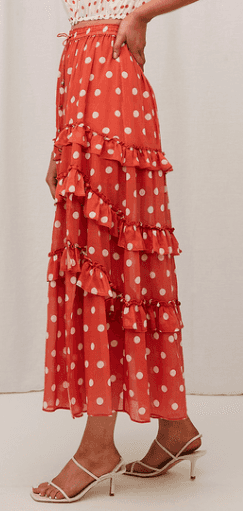 Steele Poppy Skirt & Matching Frenchi Top Set Size 10