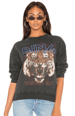 Anine Bing Tiger Sweatshirt Black Size S / AU 8 for rent on The Volte - image 2