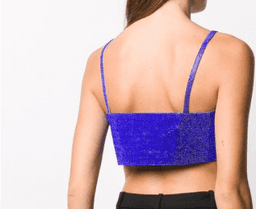 Nue Studio Crystal Embellished Vest Top Blue Size 10