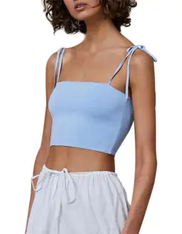 Bec & Bridge Lola Sleveless Sky Blue Crop Top Blue Size 10 for rent on The Volte - image 3