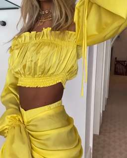 Khirzad Femme Gitana Top And Roma Runch Skirt Set Yellow Size 6 for rent on The Volte - image 3