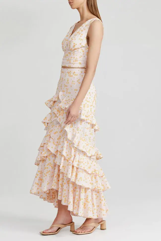 Acler Clairmont Top and Skirt Set Print Size 8 - Image 4