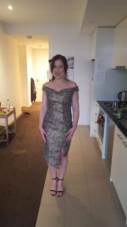 Gold Misha Collection dress