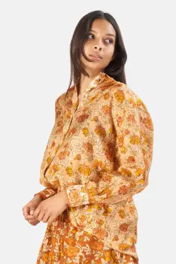 Zimmermann Andie Relaxed Shirt Almond Floral Size 1 / AU 10 for rent on The Volte - image 3