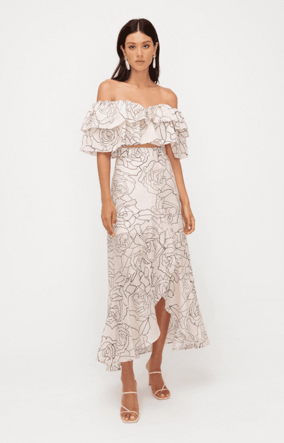 Sheik Catalina Top and Maxi Skirt Set Print Size 6 for rent on The Volte - main image