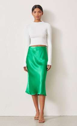 Bec & Bridge Loren Midi Skirt Green Size 8 for rent on The Volte - image 1