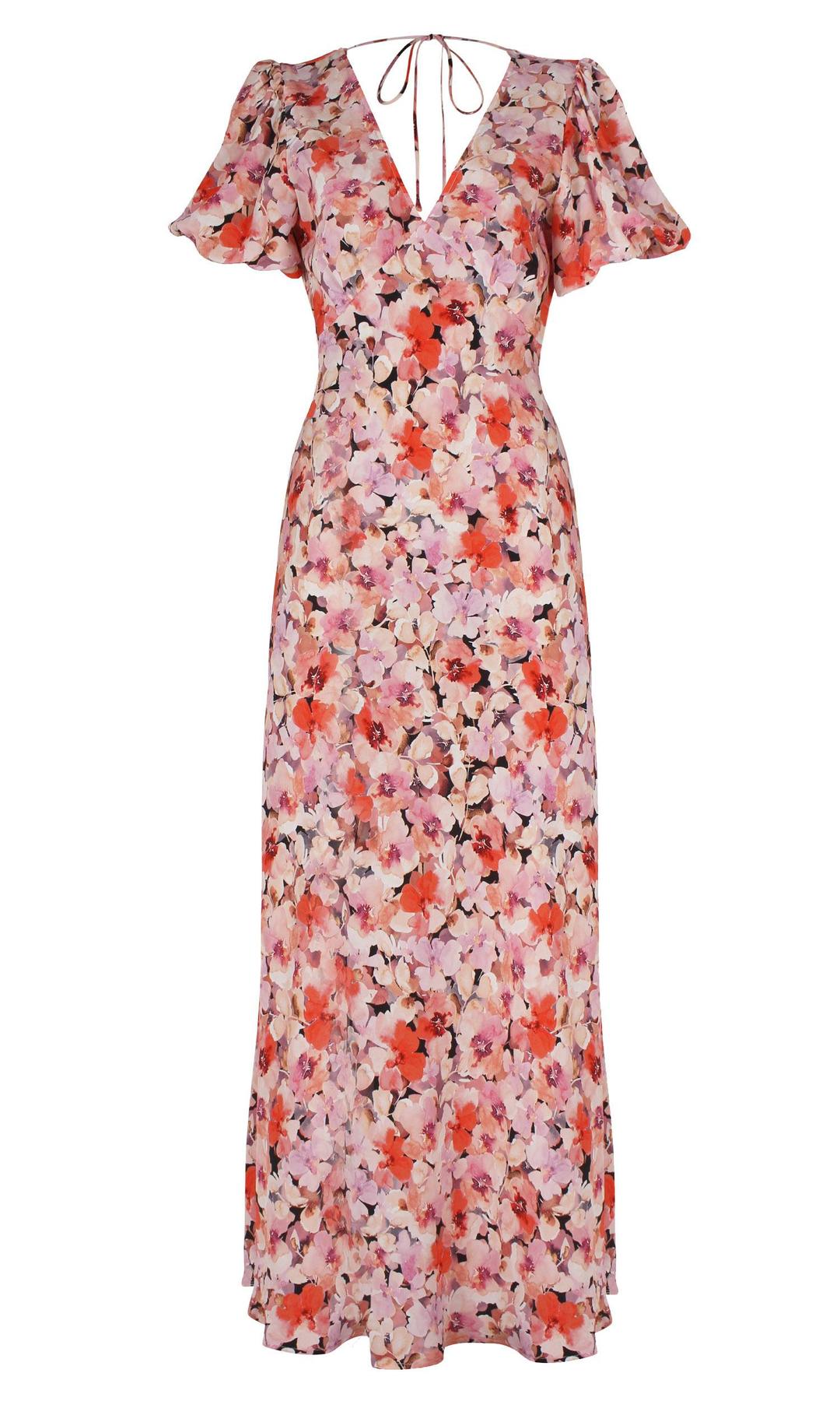 Ruby Aimee Silk Dress Floral Size 8 / S for rent on The Volte - main image