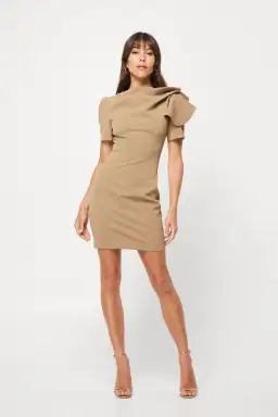 Mossman The Golden Hour Mini Dress Brown Size 8 for rent on The Volte - image 1