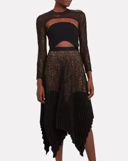 Dion Lee Vein Lace Concave Dress Black Size 6