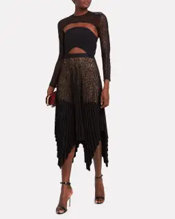 Dion Lee Vein Lace Concave Dress Black Size 6