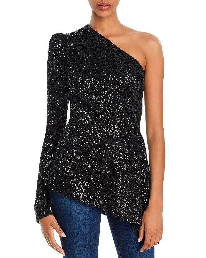 Rebecca Vallance Mica One Sleeve Top for rent on The Volte - main image