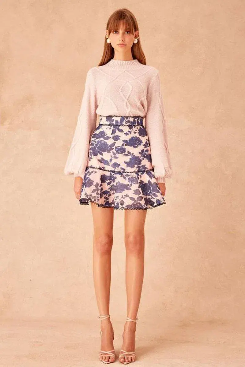 Keepsake the Label Halo Blouse Size S and Skirt Size L Set Print for rent on The Volte - main image