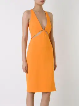 Dion Lee Cut Out Midi Dress Orange Size 8