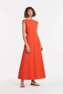 Sir The Label Anja Tie Midi Dress Orange Size 8