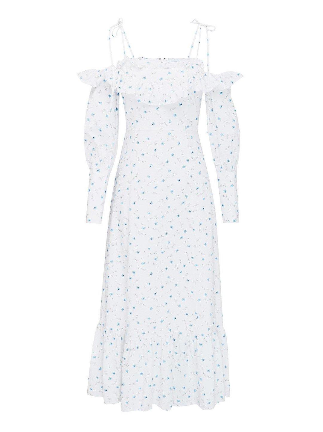 ALICE MCCALL PORCELAIN LIMONATA MIDI DRESS - SIZE 10 AU/6 US (RRP $395) for rent on The Volte - main image