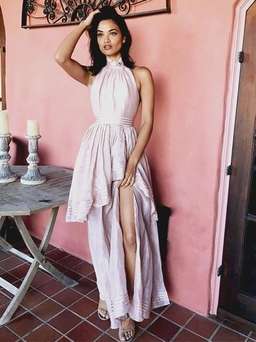 AJE Sienna Dress - Size 6 (Blush)