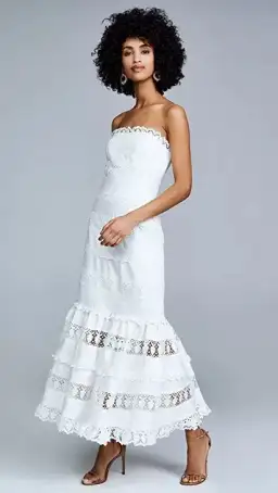 Zimmermann Wayfarer Strapless Midi Dress Ivory Size 0 / AU 8 for rent on The Volte - image 3