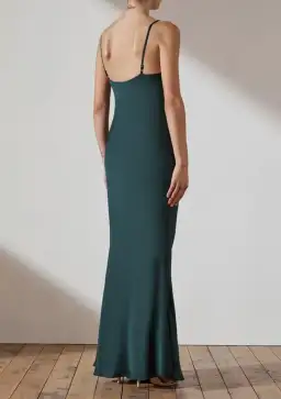 Shona Joy Luxe Bias Cowl Slip Dress Emerald Size 14