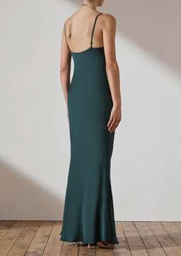 Shona Joy Luxe Bias Cowl Slip Dress Emerald Size 14