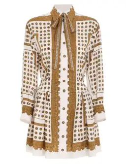 Zimmermann Dot Scarf Mini Dress Print Size 3 for rent on The Volte - image 2