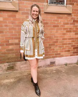 Zimmermann Dot Scarf Mini Dress Print Size 3 for rent on The Volte - image 1