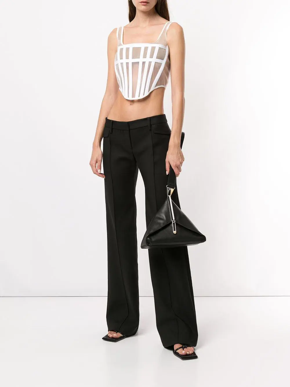 Dion Lee Spacer Knit Corset White Size 8 for rent on The Volte - main image