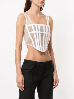 Dion Lee Spacer Knit Corset White Size 8 for rent on The Volte - image 2