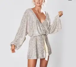 Winona Broadway Dress Silver Size 8