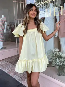 Blanca Filomena Mini Dress Yellow Size 10 for rent on The Volte - image 4