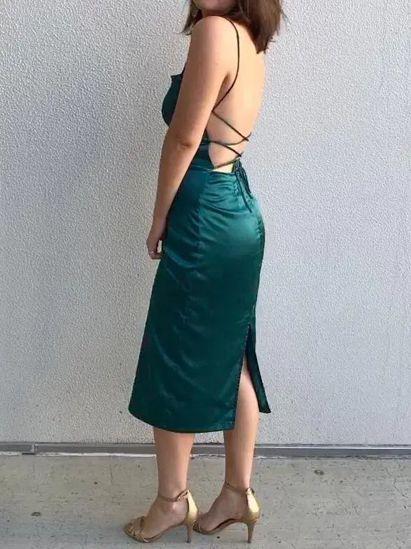 Maurie & Eve Apache Dress Green Size 10 for rent on The Volte - main image