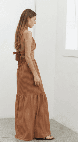 Third Form Halter Top and Maxi Skirt Set Brown Size 8 for rent on The Volte - image 2