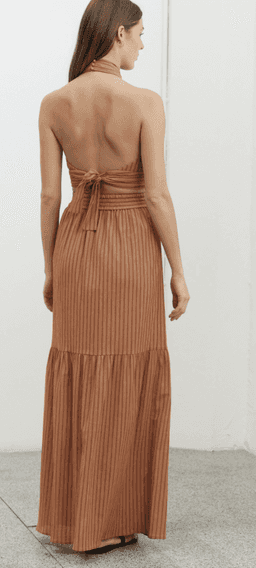 Third Form Halter Top and Maxi Skirt Set Brown Size 8 for rent on The Volte - image 3