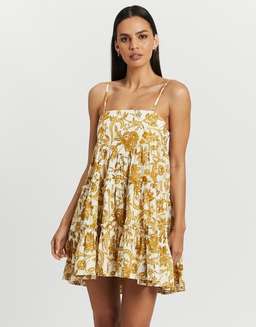 Shona Joy Saffron Tiered Mini Dress Print Size 6 for rent on The Volte - image 1