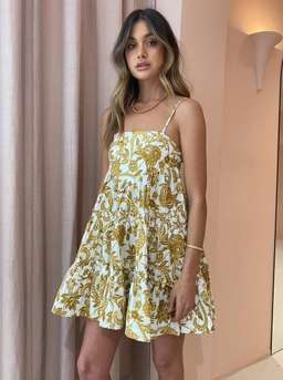 Shona Joy Saffron Tiered Mini Dress Print Size 6 for rent on The Volte - image 4