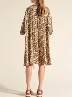 Lee Mathews Ariel Puff Sleeve Tunic Dress Floral Size 8