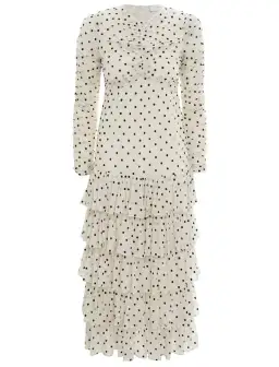 Zimmermann Concert Drawn Midi Dress in Pearl Print Size 10
